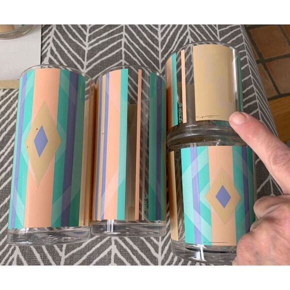 Stotter VINTAGE MCM 1970s plastic Pitcher Ice Bucket Glasses Cups LOT 14 pc. SET - Picture 6 of 9